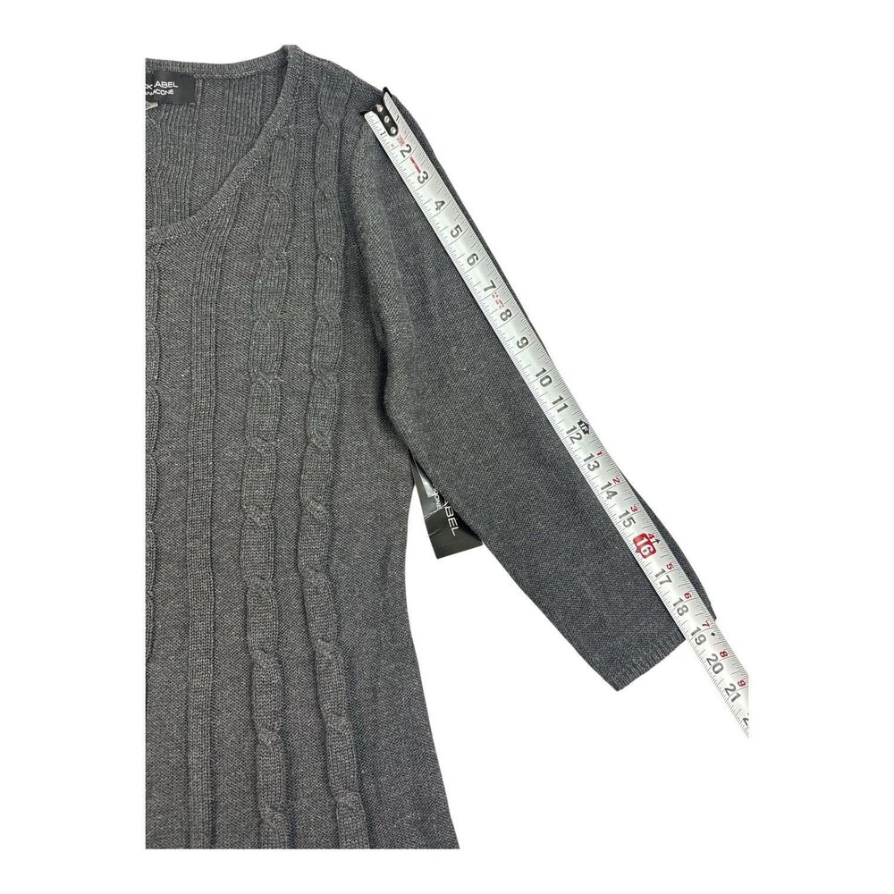 Black Label by Evan-Picone Cable Knit Sweater Dress Charcoal Gray Size L NWT - Picture 8 of 8